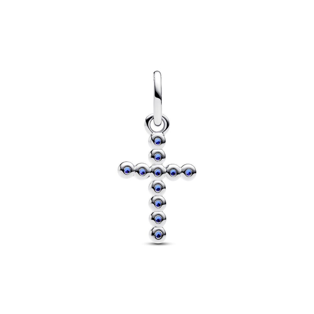 Pandora Moments Silver and Stellar Blue Cross with Crystal Dangle - MococoPandora794063C015700303218755Charms