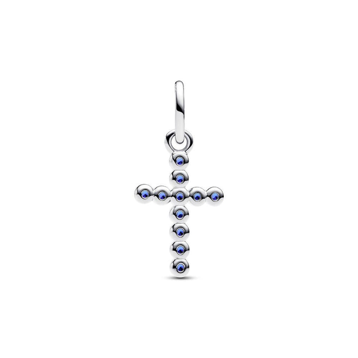 Pandora Moments Silver and Stellar Blue Cross with Crystal Dangle - MococoPandora794063C015700303218755Charms