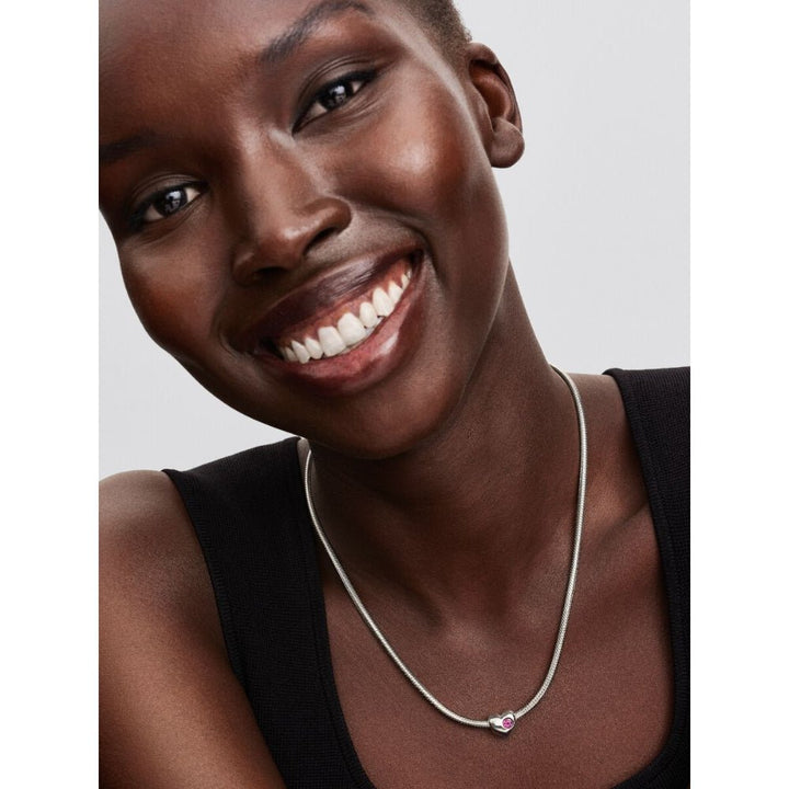 Pandora Moments Silver and Sweet Purple Engravable Heart Crystal Charm - MococoPandora794161C025700303219066Charms