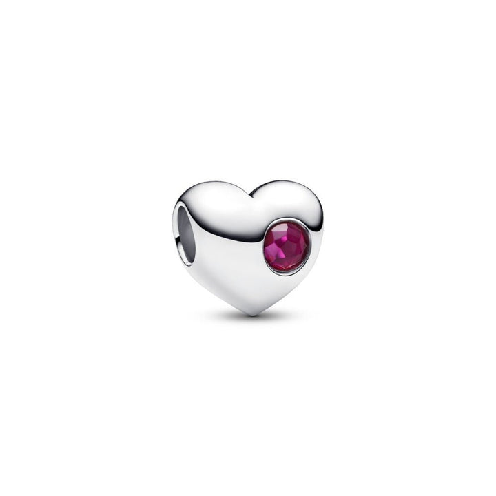 Pandora Moments Silver and True Red Engravable Heart Crystal Charm - MococoPandora794161C075700303219080Charms
