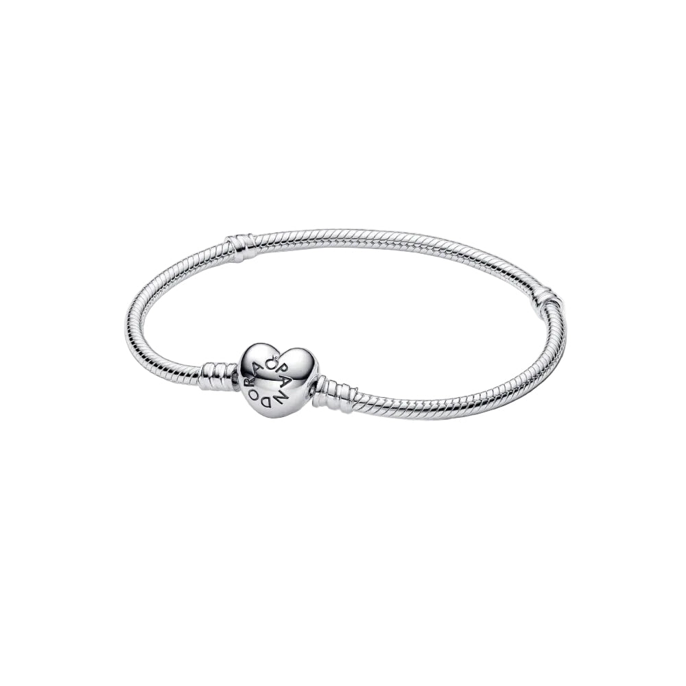 Moments Heart Clasp Snake Chain Bracelet