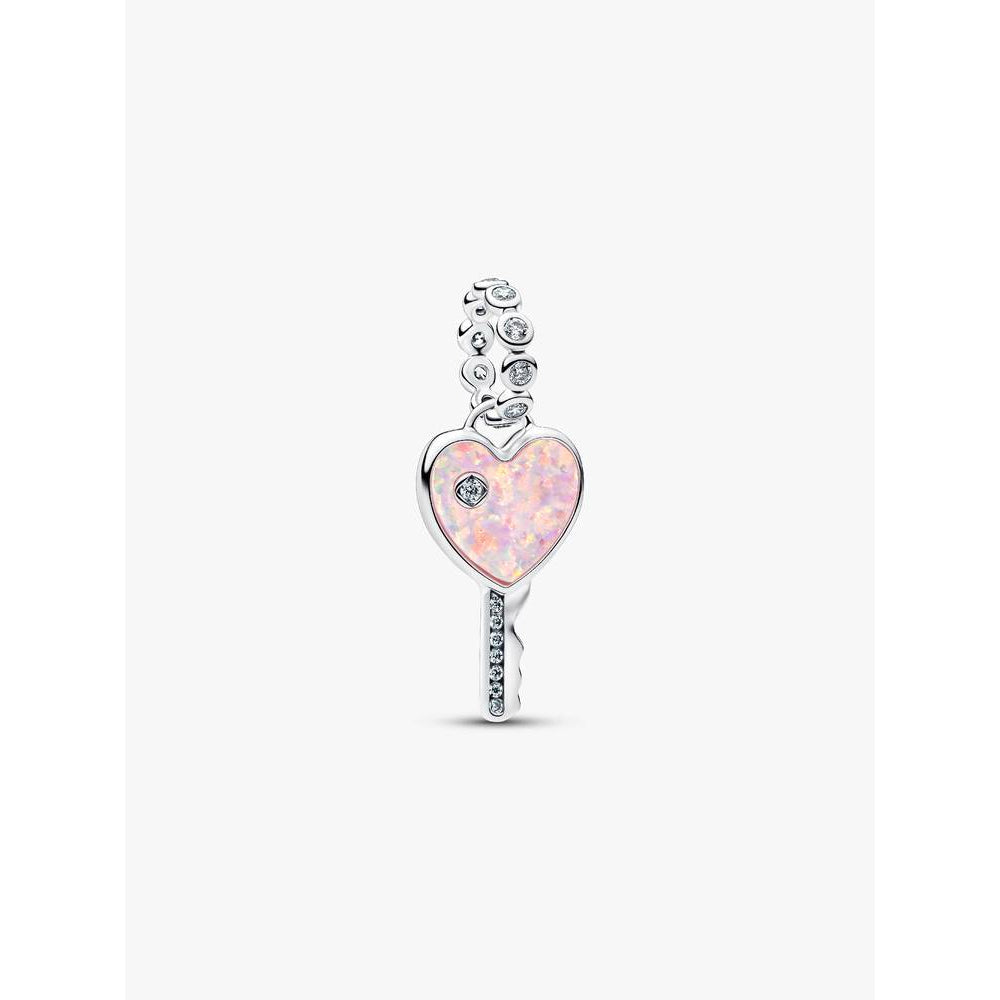 Pandora Opalescent Heart Key Dangle Charm Image 1