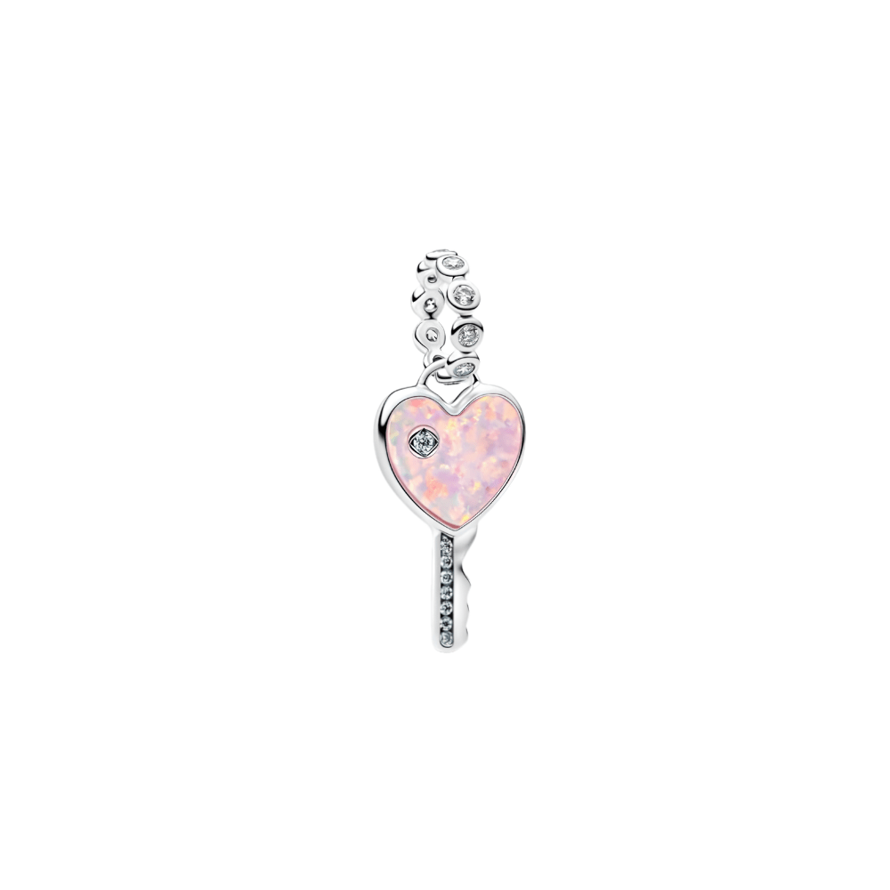 Pandora Opalescent Heart Key Dangle Charm - MococoPandora794427C01Charms