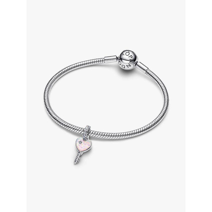 Pandora Opalescent Heart Key Dangle Charm - MococoPandora794427C01Charms