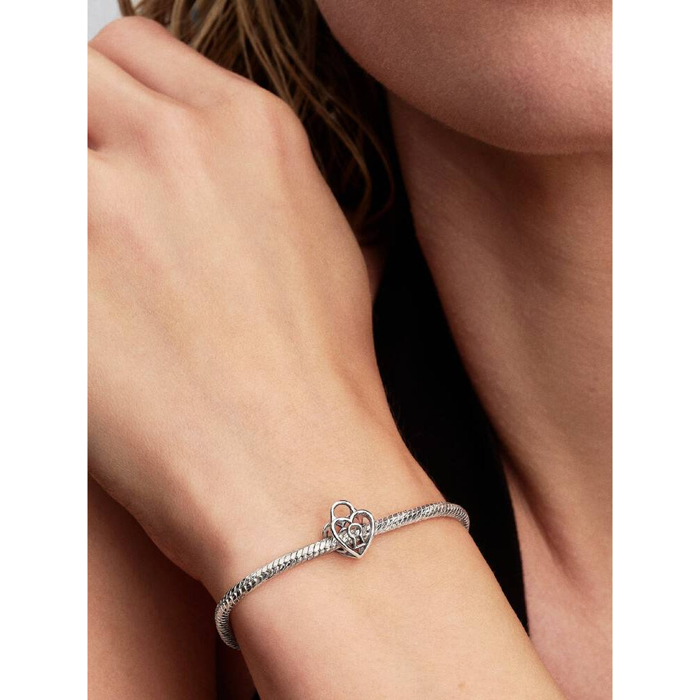 Pandora Openwork Heart Padlock Charm Image 2