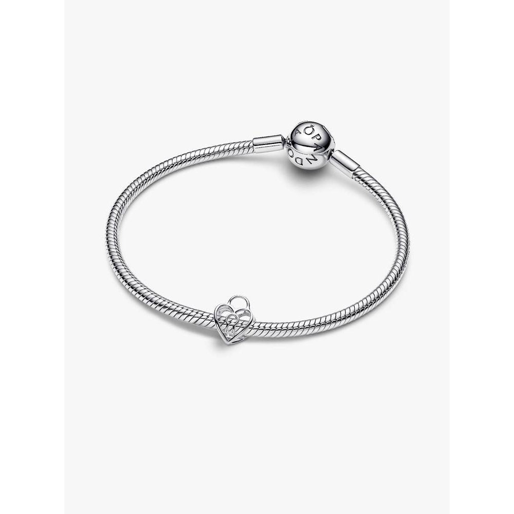 Pandora Openwork Heart Padlock Charm Image 3