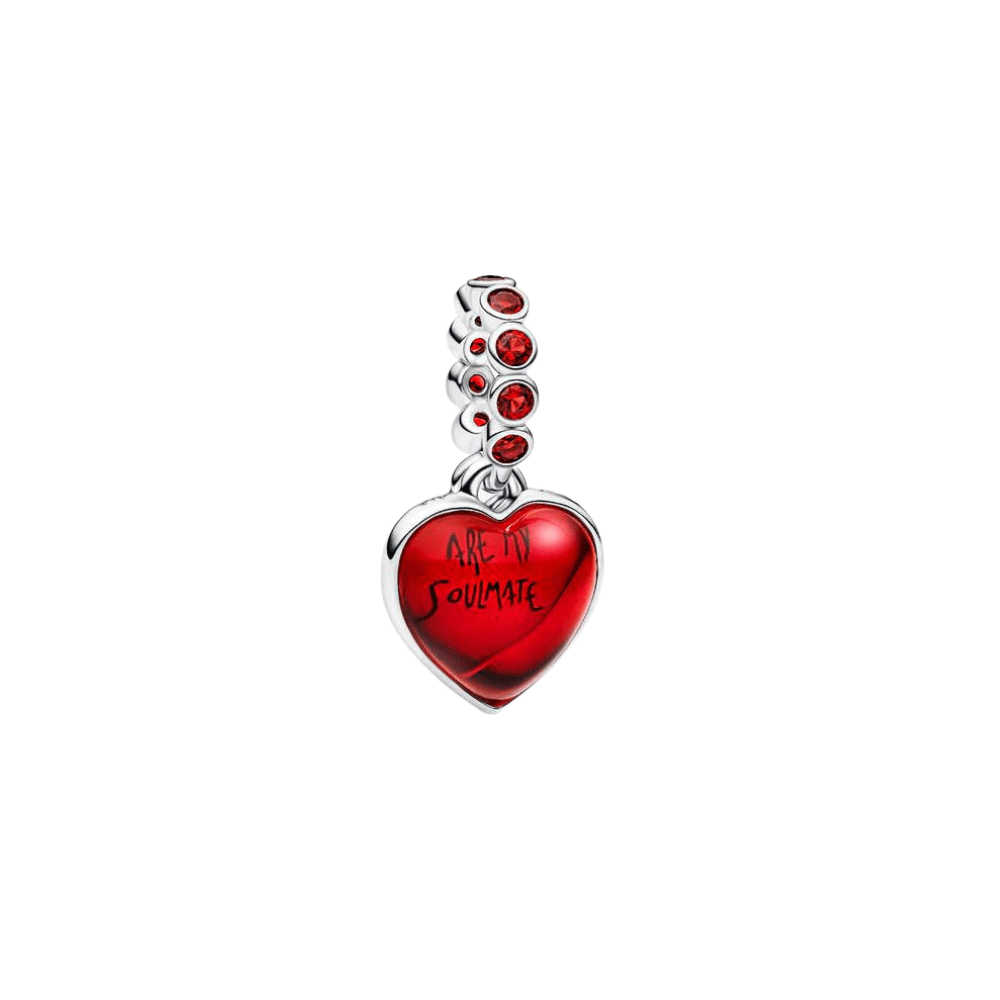 Pandora Red Murano Glass Heart Double Dangle Charm - MococoPandora794429C01Charms