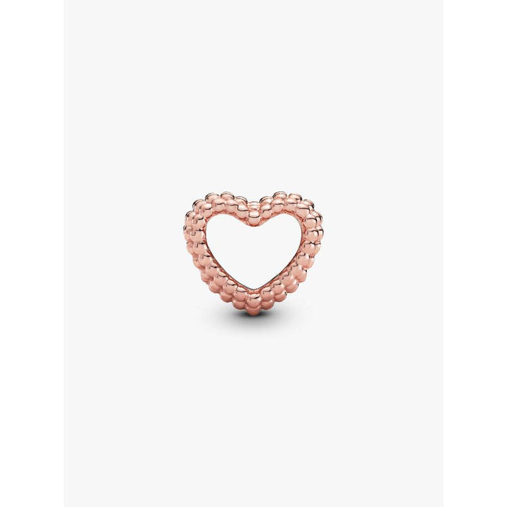 Pandora Rose Gold Plated Beaded Open Heart Charm Image 4
