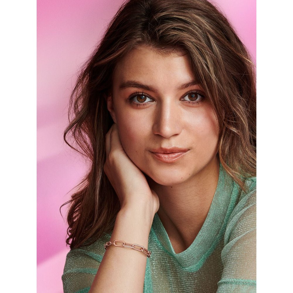 Pandora Rose Gold Plated Me Styling Pave Double Link - MococoPandora789660C015700303023977Charms and Links