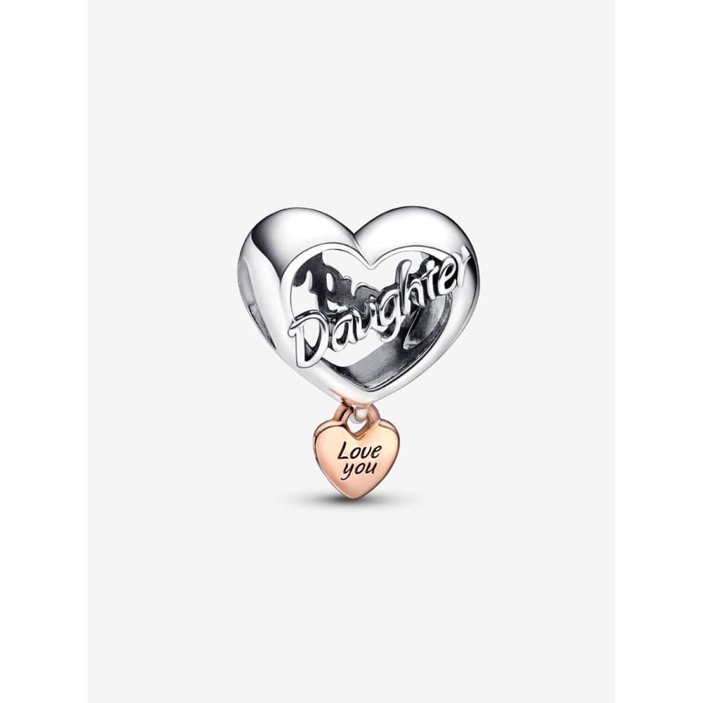 Pandora Rose Gold Plated Silver Love You Daughter Heart Charm - MococoPandora782327C005700303013879Charms
