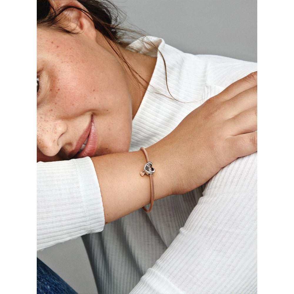 Pandora Rose Gold Plated Silver Love You Sister Heart Charm - MococoPandora782244C005700302997392Charms