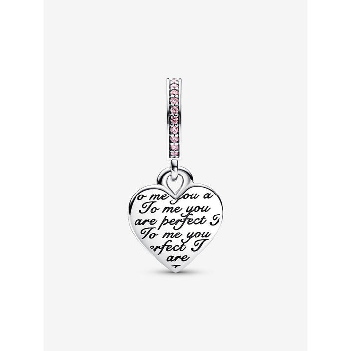 Pandora Rose Gold Plated Silver Two - Tone Infinity Mum Heart Double Dangle Charm - MococoPandora782641C015700303039794Charms