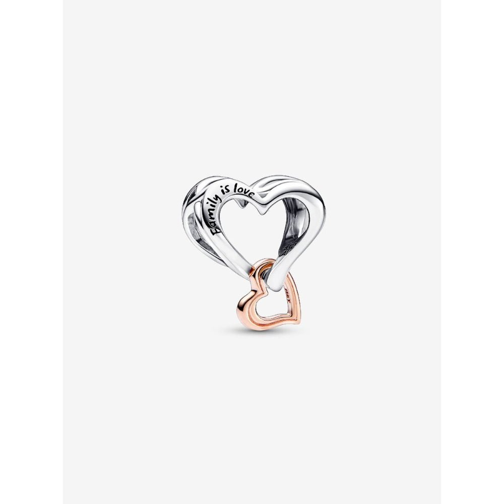 Pandora Rose Gold Plated Silver Two - Tone Openwork Infinity Heart Charm - MococoPandora782642C005700303039831Charms