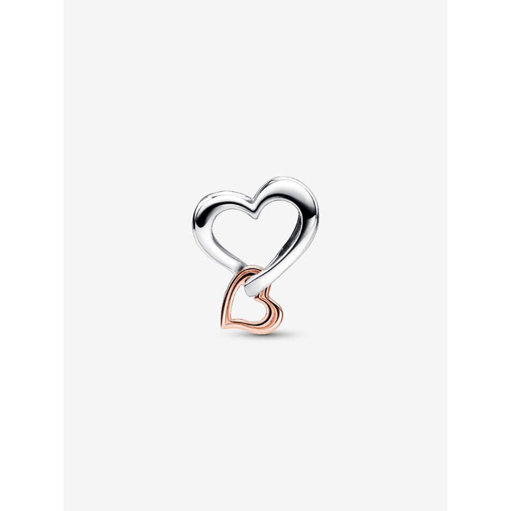 Pandora Rose Gold Plated Silver Two - Tone Openwork Infinity Heart Charm - MococoPandora782642C005700303039831Charms