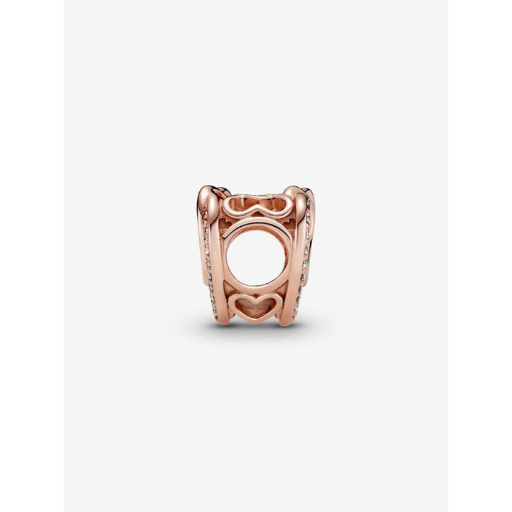 Pandora Rose Gold Plated Sparkling Entwined Hearts Charm - MococoPandora789270C015700302908046Charms