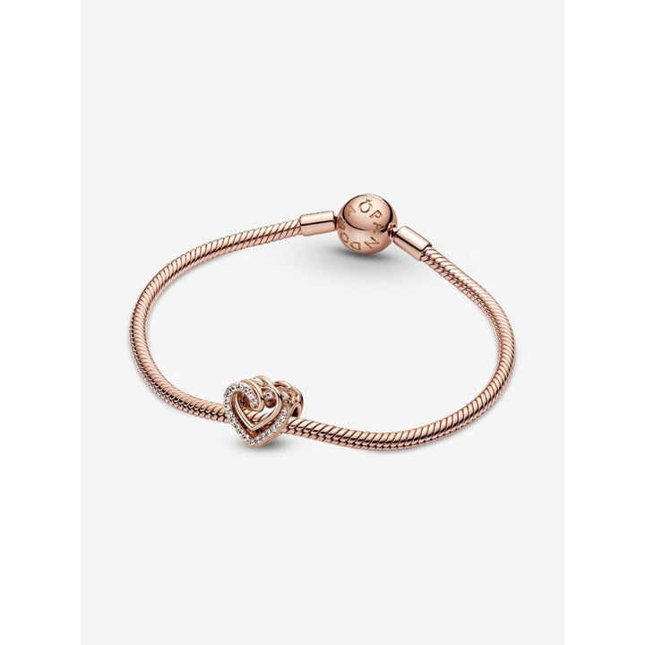 Pandora Rose Gold Plated Sparkling Entwined Hearts Charm - MococoPandora789270C015700302908046Charms