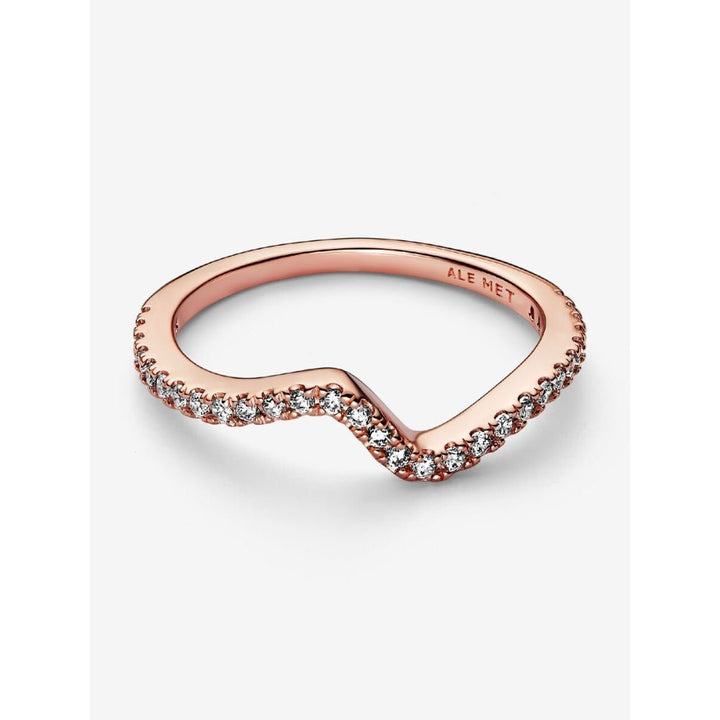 Pandora Rose Gold Plated Sparkling Wave Ring - MococoPandora182539C01-485700303024233Rings