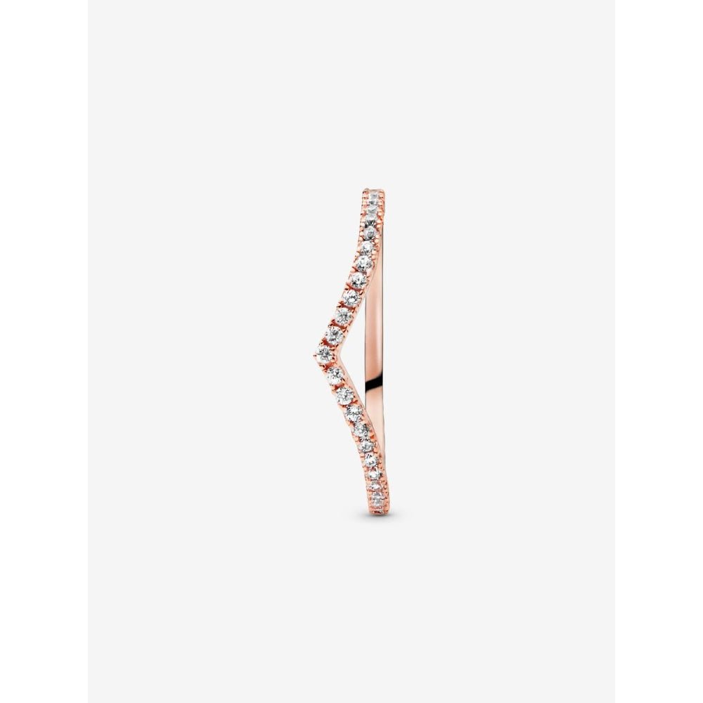Pandora Rose Gold Plated Sparkling Wishbone Ring - MococoPandora186316CZ-445700302662184Rings
