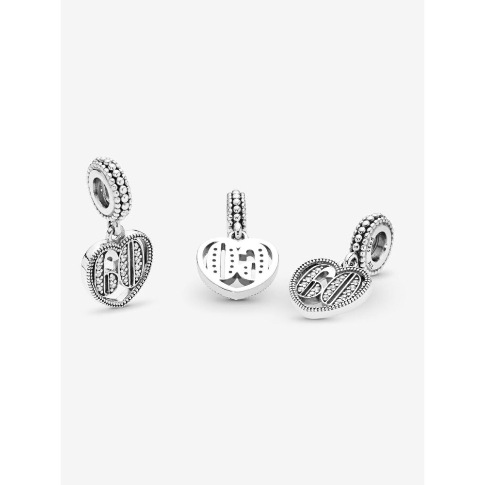 Pandora Silver 60th Celebration Dangle Charm - MococoPandora797265CZ5700302659689Charms