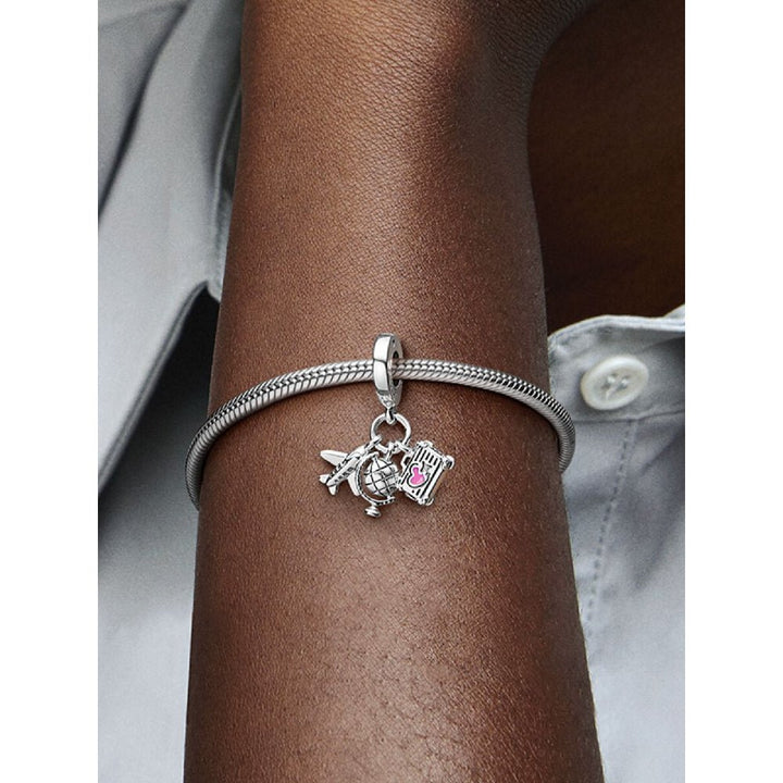 Pandora Silver Airplane, Globe & Suitcase Dangle Charm - MococoPandora799435C015700302928624Charms