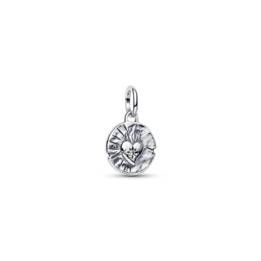 Pandora Silver and Clear Talisman Medallion Heart with Cubic Zirconia - MococoPandora793975C015700303210865Charms