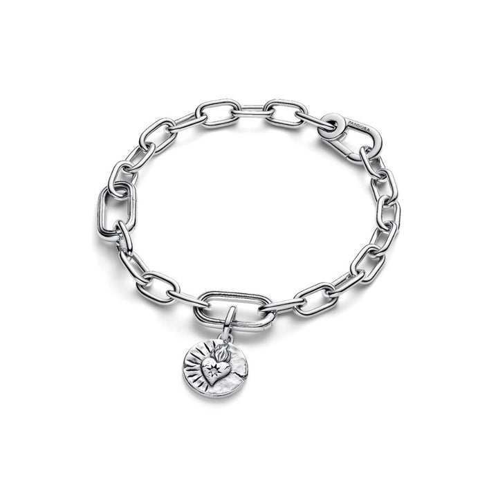 Pandora Silver and Clear Talisman Medallion Heart with Cubic Zirconia - MococoPandora793975C015700303210865Charms