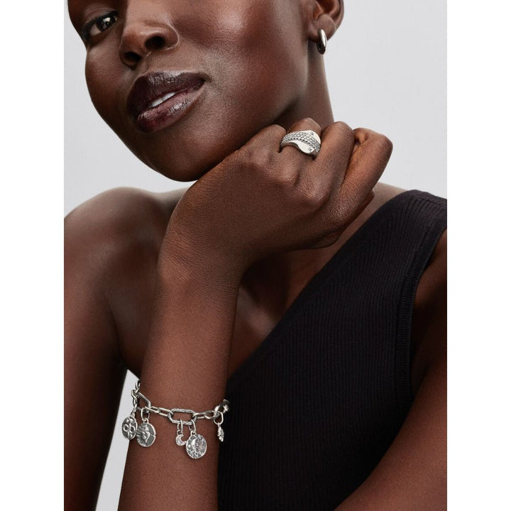 Pandora Silver and Clear Talisman Skull Medallion with Cubic Zirconia - MococoPandora794089C015700303218601Charms