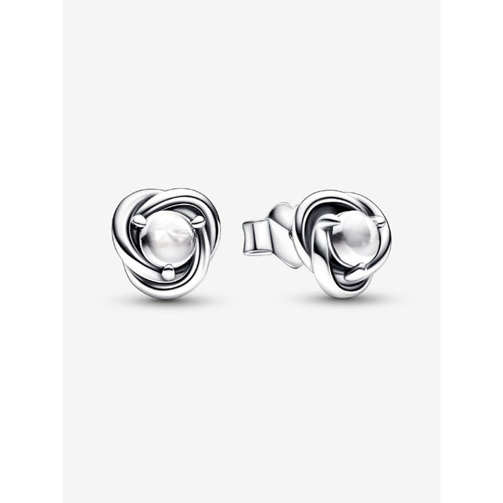 Pandora Silver April Birthstone Eternity Circle Stud Earrings - MococoPandora292335C015700303030890Earrings