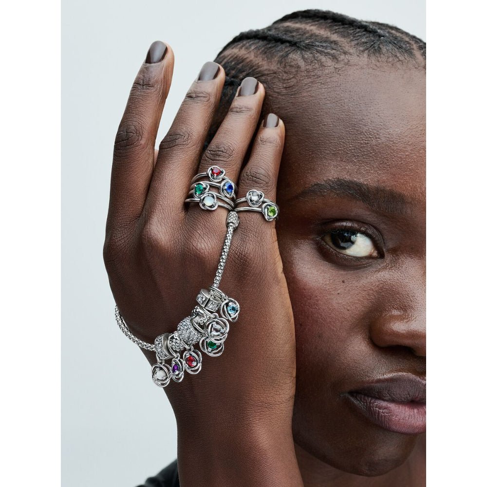 Pandora Silver April Eternity Circle Dangle Charm - MococoPandora793125C045700303110738Charms