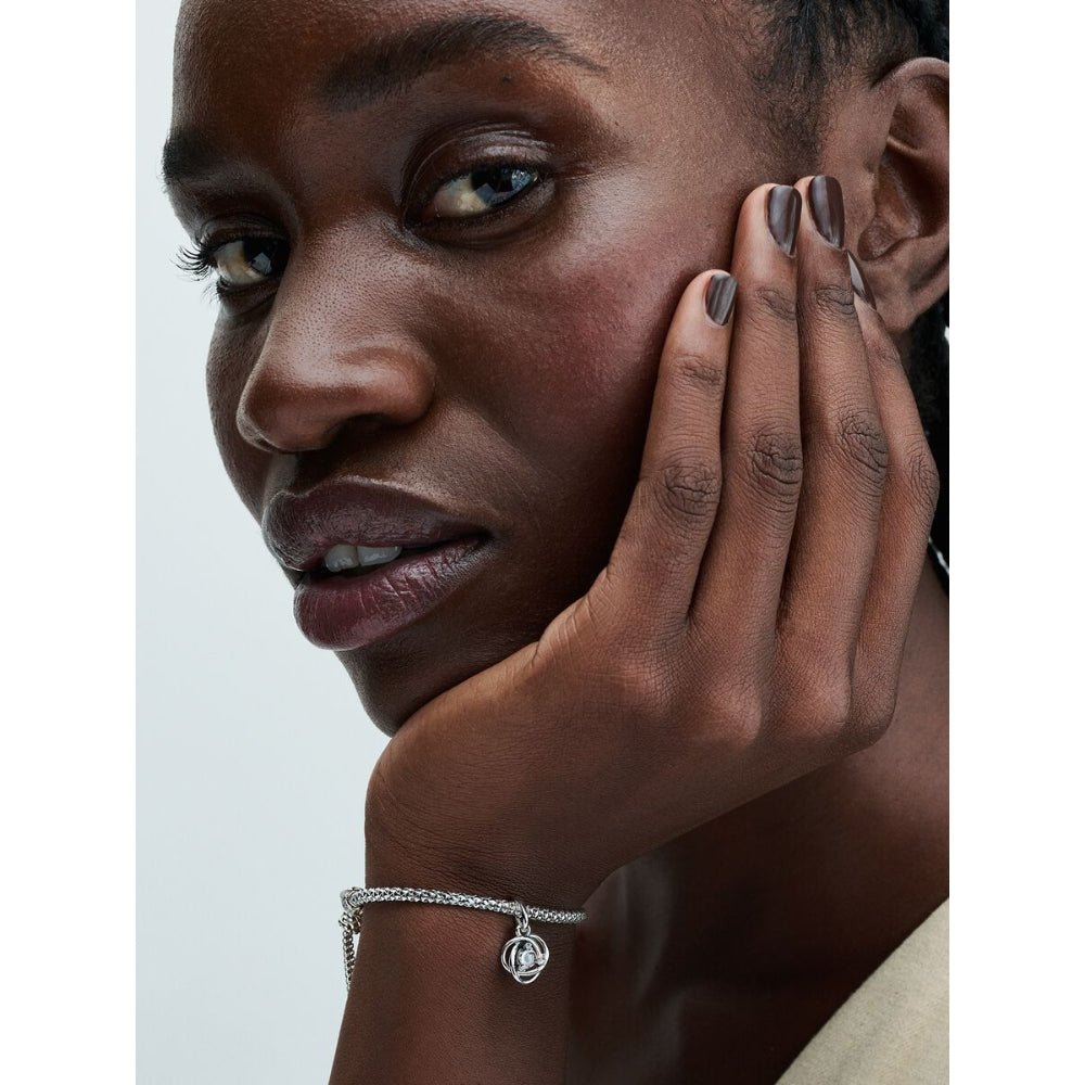 Pandora Silver April Eternity Circle Dangle Charm - MococoPandora793125C045700303110738Charms