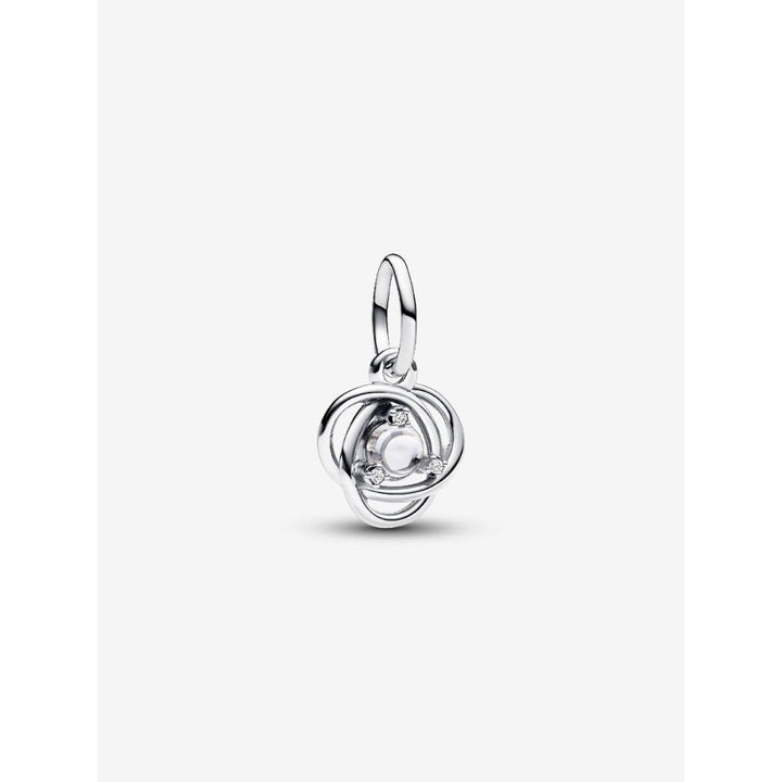 Pandora Silver April Eternity Circle Dangle Charm - MococoPandora793125C045700303110738Charms