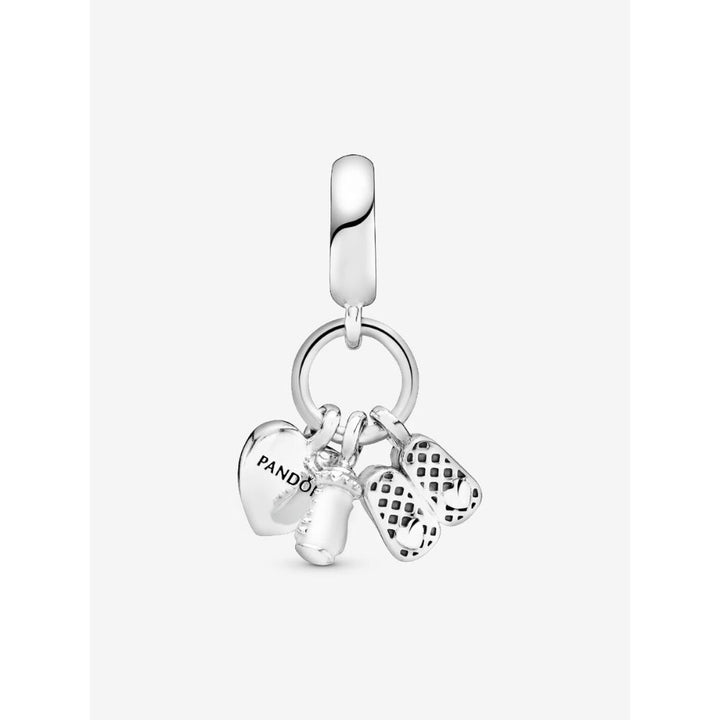 Pandora Silver Baby Bottle & Shoes Dangle Charm 4