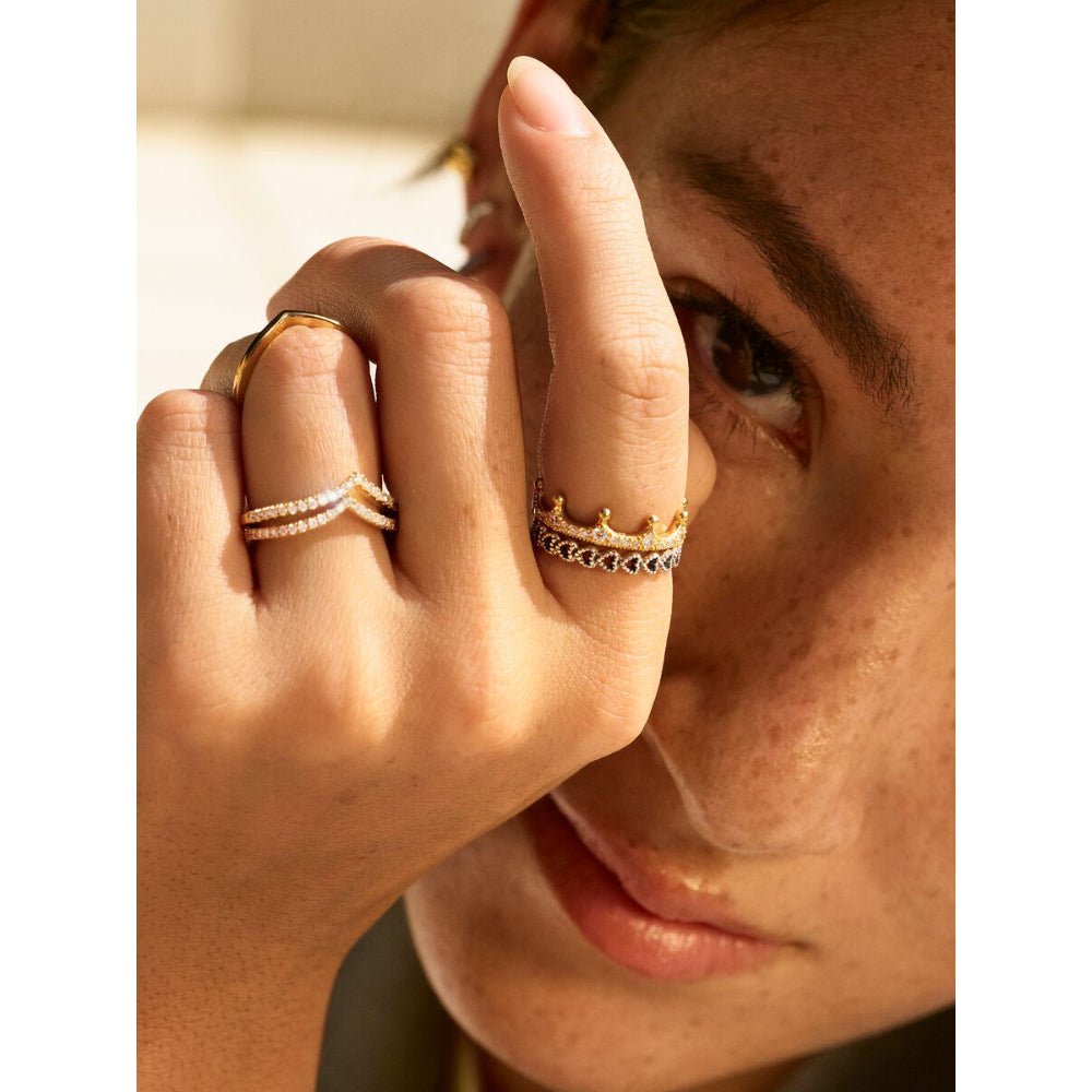 Pandora Silver Band of Hearts Ring - MococoPandora190980-485700302408546Rings