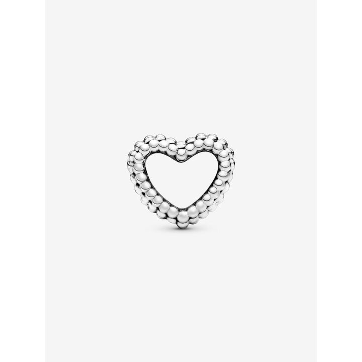 Pandora Silver Beaded Open Heart Charm 4