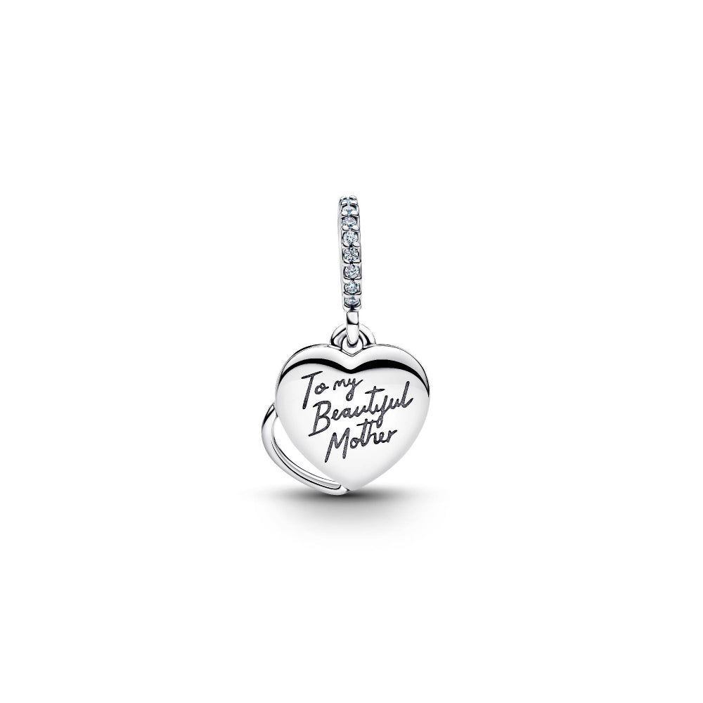 Pandora Silver Beautiful Mother Double Dangle Charm Image 6
