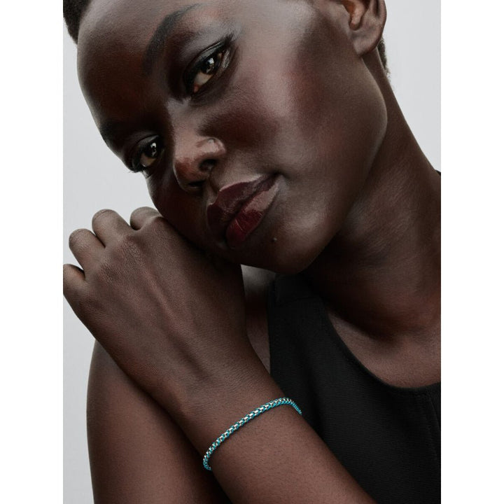 Pandora Silver Blue Cord Snake Chain Bracelet - MococoPandora593816C01-165700303194554Bracelets