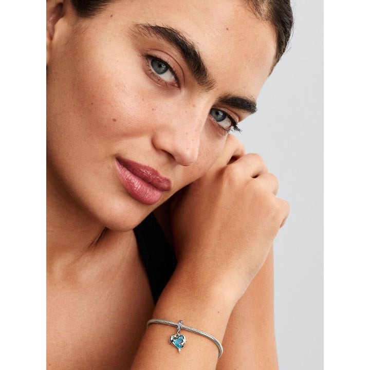 Pandora Silver Blue Murano Glass Dolphins Dangle Charm - MococoPandora793924C015700303193175Charms