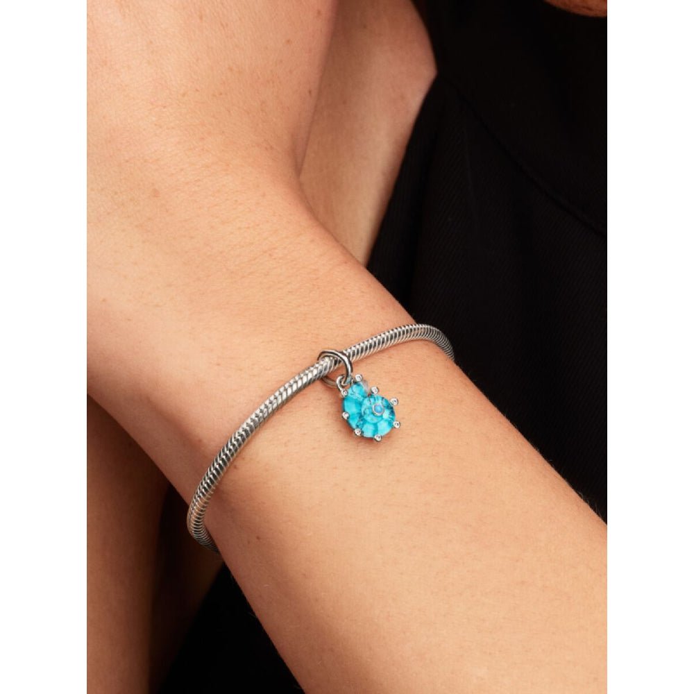 Pandora Silver Blue Murano Glass Sea Snail Dangle Charm - MococoPandora793900C015700303194998Charms