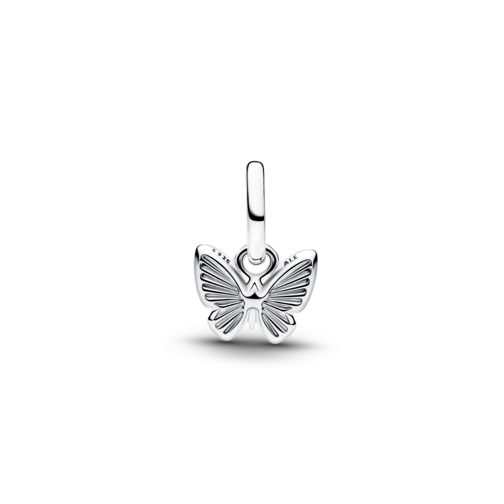 Pandora Silver Butterfly Mini Dangle Pink Charm Image 2