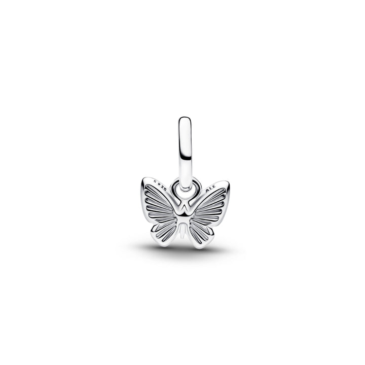 Pandora Silver Butterfly Mini Dangle Pink Charm Image 2