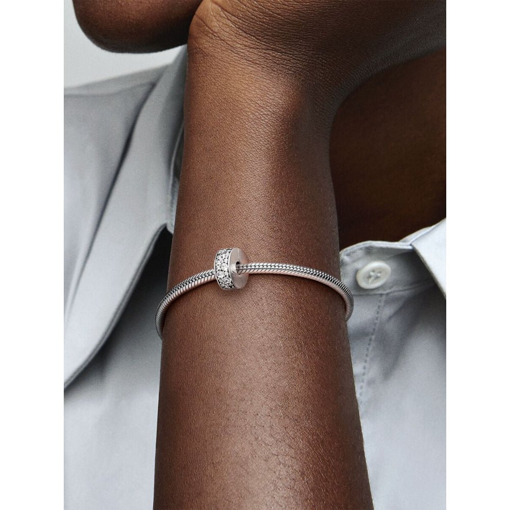 Pandora Silver Clear Sparkle Spacer Charm – Mococo