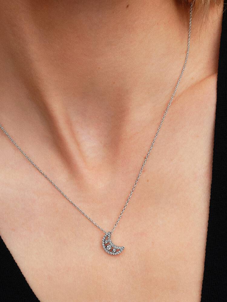 Pandora Silver Crescent Moon Pendant Necklace - MococoPandora394259C01-505700303230948Necklace