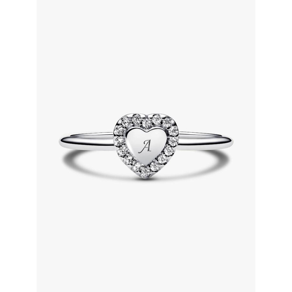 Pandora Silver Cubic Zirconia Heart Ring Image 5