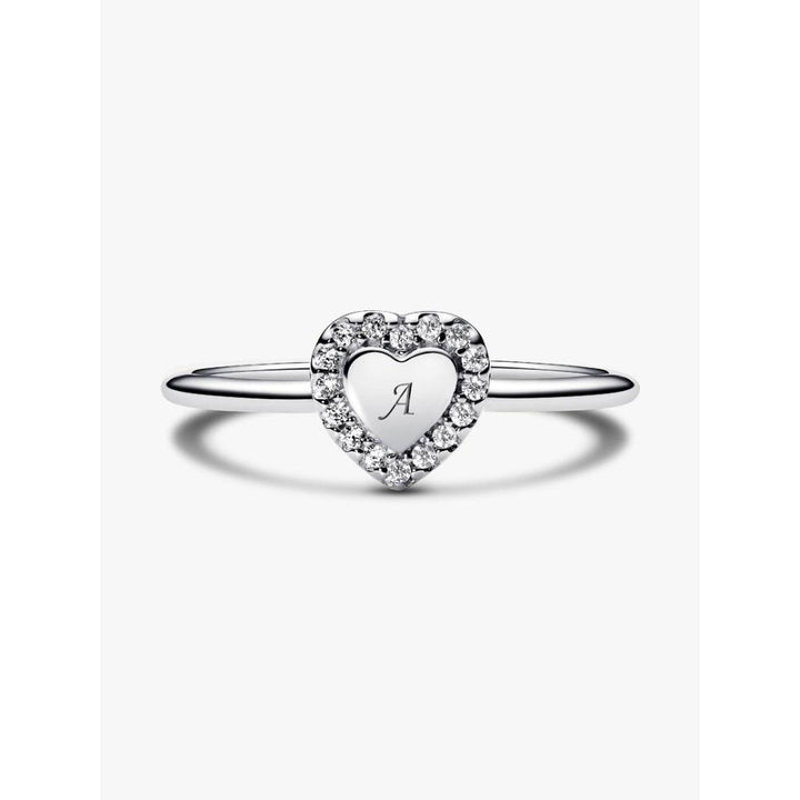 Pandora Silver Cubic Zirconia Heart Ring Image 5
