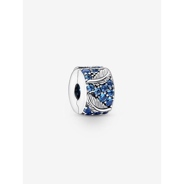 Pandora Silver Curved Feather &amp; Pave Clip Charm - MococoPandora792552C015700303031132Charms