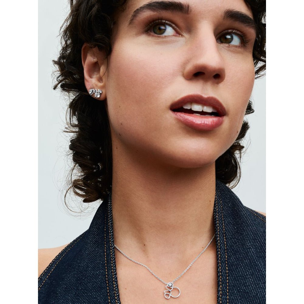 Pandora Silver Disney Mickey Mouse & Minnie Mouse Sparkling Stud Earrings - MococoPandora293219C015700303114309Earrings