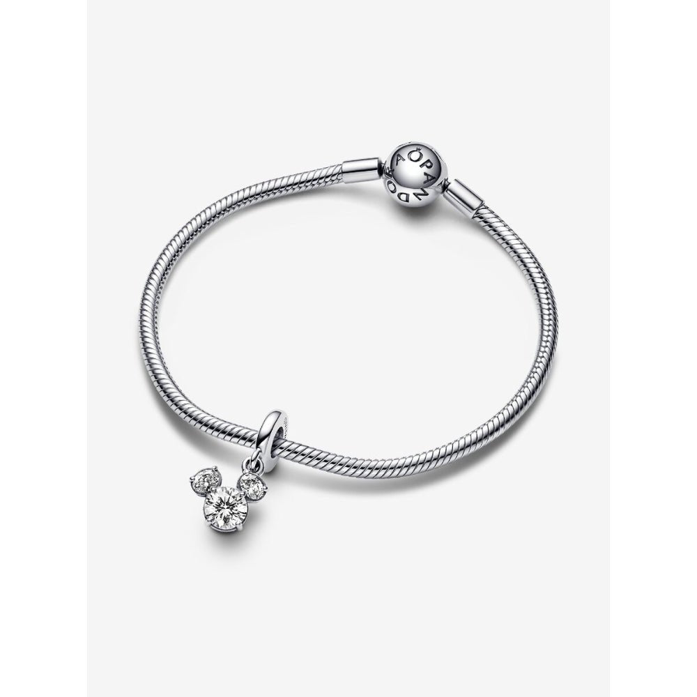 Pandora Silver Disney Mickey Mouse Sparkling Head Silhouette Dangle Charm - MococoPandora793031C015700303078762Charms
