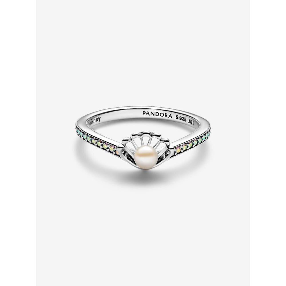 Pandora Silver Disney Princess Ariel Shell Treated Freshwater Cultured Pearl Ring - MococoPandora193654C01-485700303166407Rings