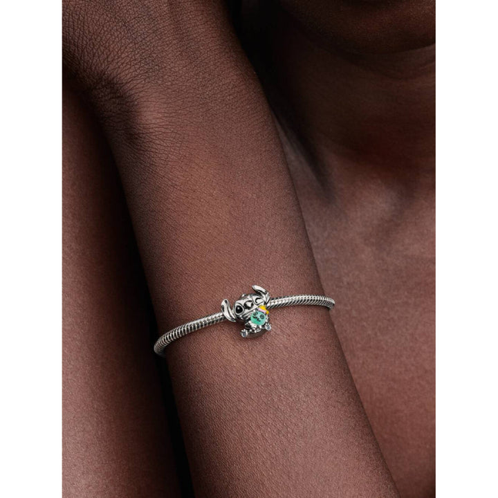 Pandora Silver Disney Stitch &amp; Scrump Charm Image 2