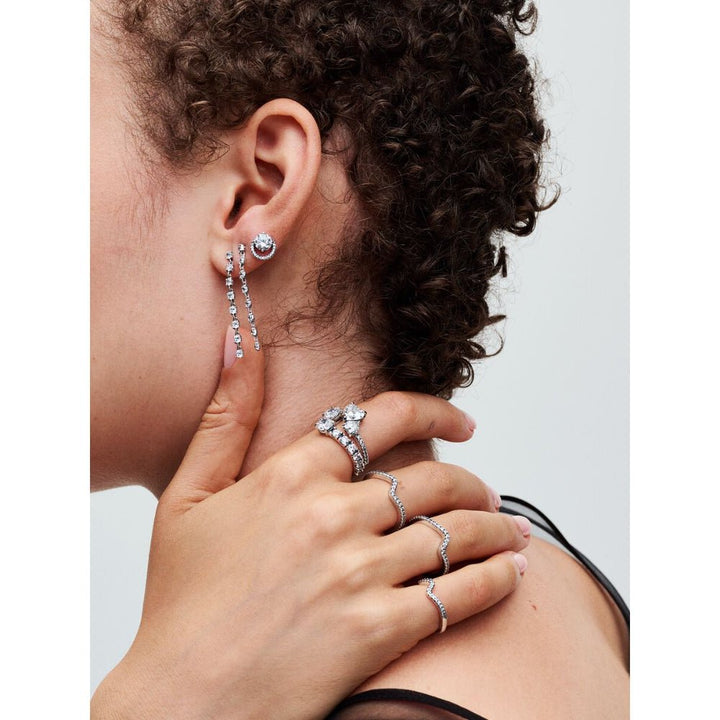 Pandora Silver Double Heart Sparkling Ring - MococoPandora191198C01-485700302979732Rings